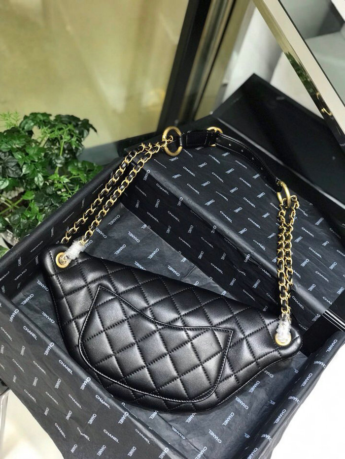 Chanel Lambskin Waist Bag Black AS0775