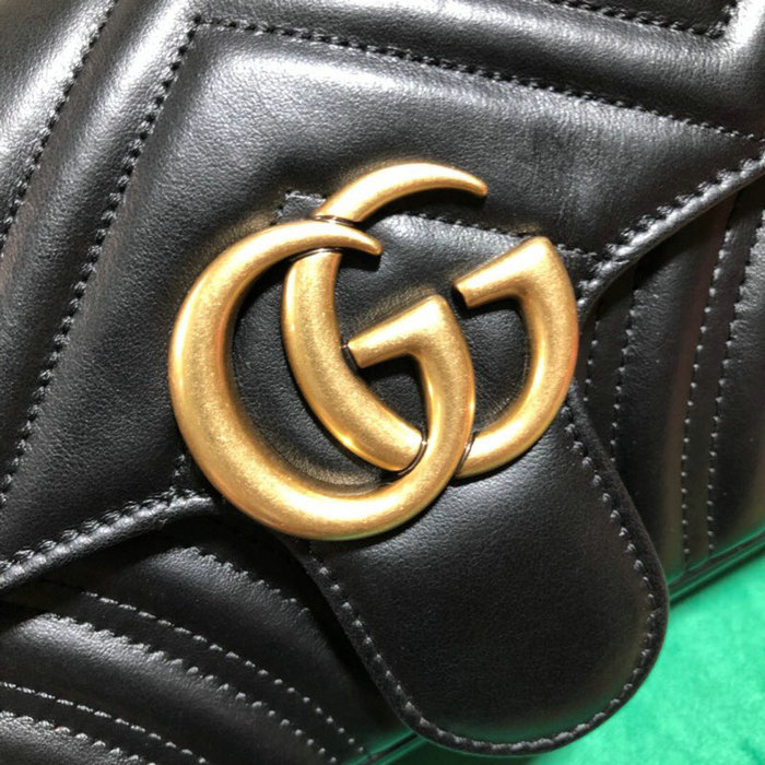 Gucci GG Marmont Matelasse Mini Bag Black 446744