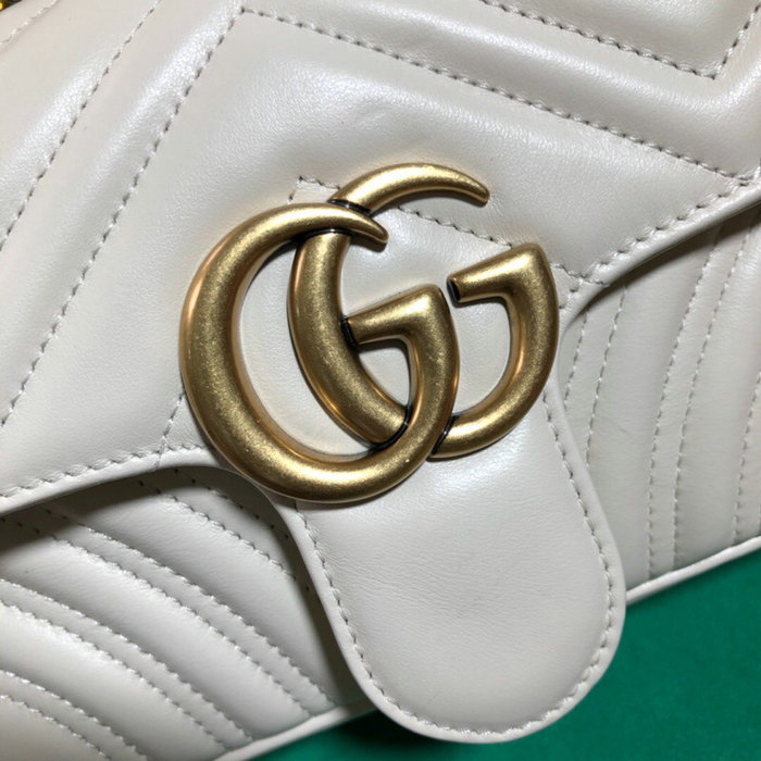 Gucci GG Marmont Matelasse Mini Bag White 446744