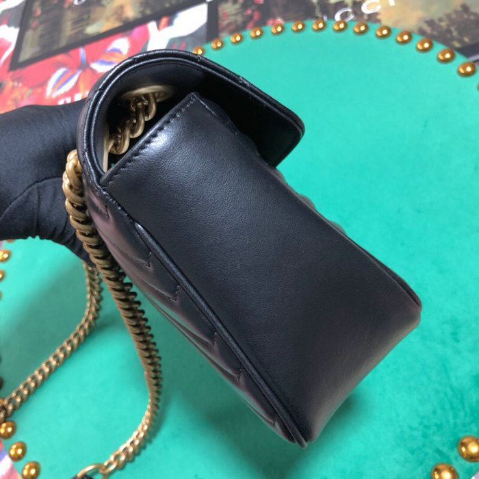 Gucci GG Marmont Matelasse Shoulder Bag Black 443497
