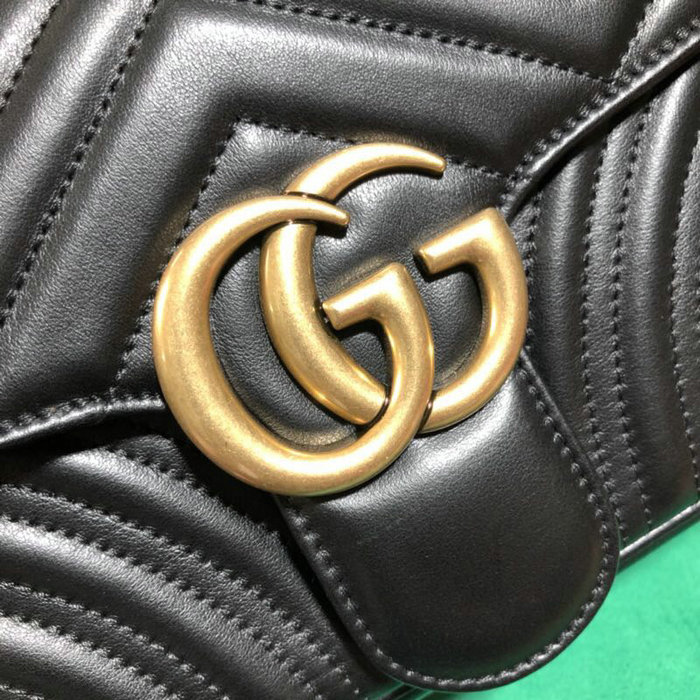 Gucci GG Marmont Matelasse Shoulder Bag Black 443497