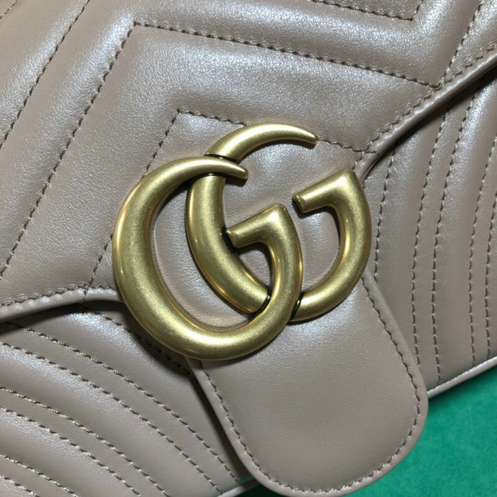 Gucci GG Marmont Matelasse Shoulder Bag Nude 443497