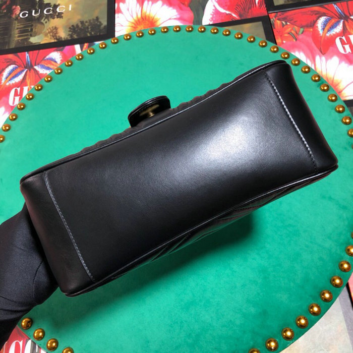 Gucci GG Marmont Small Top Handle Bag Black 498110