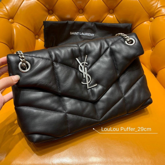 Saint Laurent Loulou Puffer Small Bag Black 577476