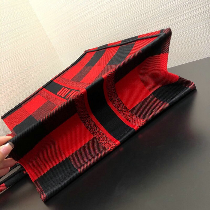 Dior Oblique Book Tote Red D07084