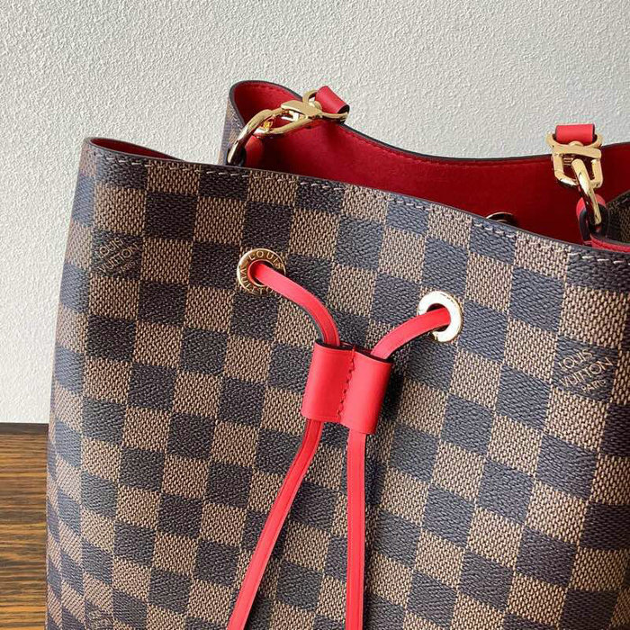 Louis Vuitton Damier Ebene Canvas Neonoe Red N40198