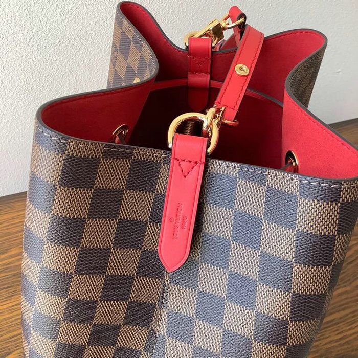 Louis Vuitton Damier Ebene Canvas Neonoe Red N40198