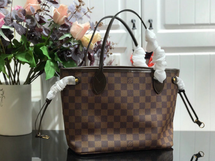 Louis Vuitton Damier Ebene Canvas Neverfull PM Pink N41000