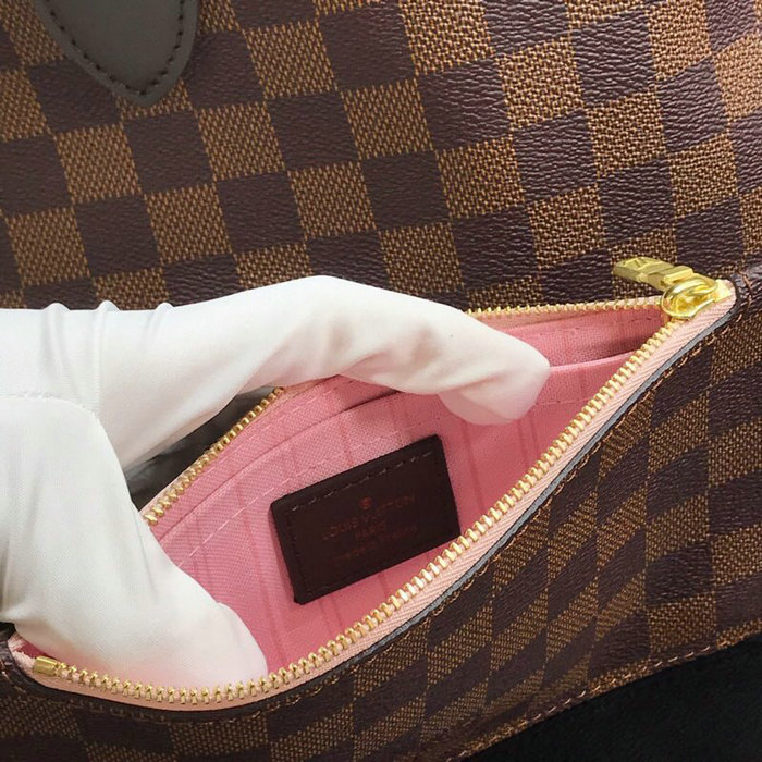 Louis Vuitton Damier Ebene Canvas Neverfull PM Pink N41000