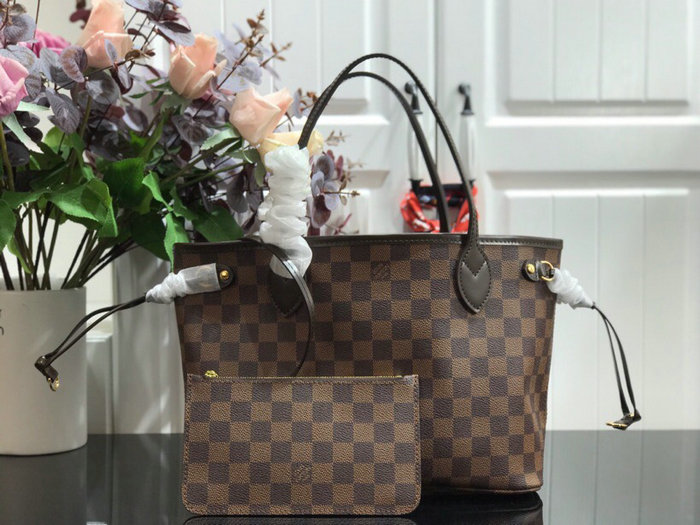 Louis Vuitton Damier Ebene Canvas Neverfull PM Red N41000