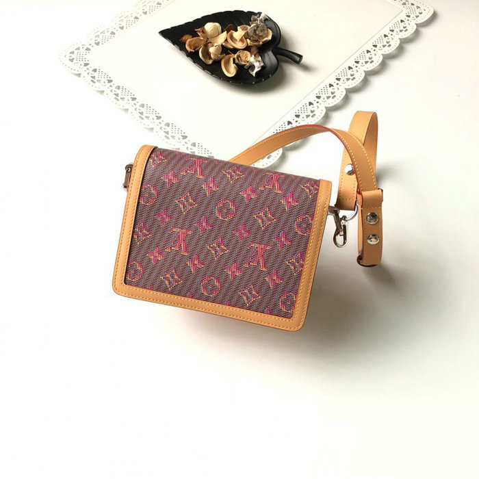 Louis Vuitton Printed Calf Leather Mini Dauphine Pink M55454