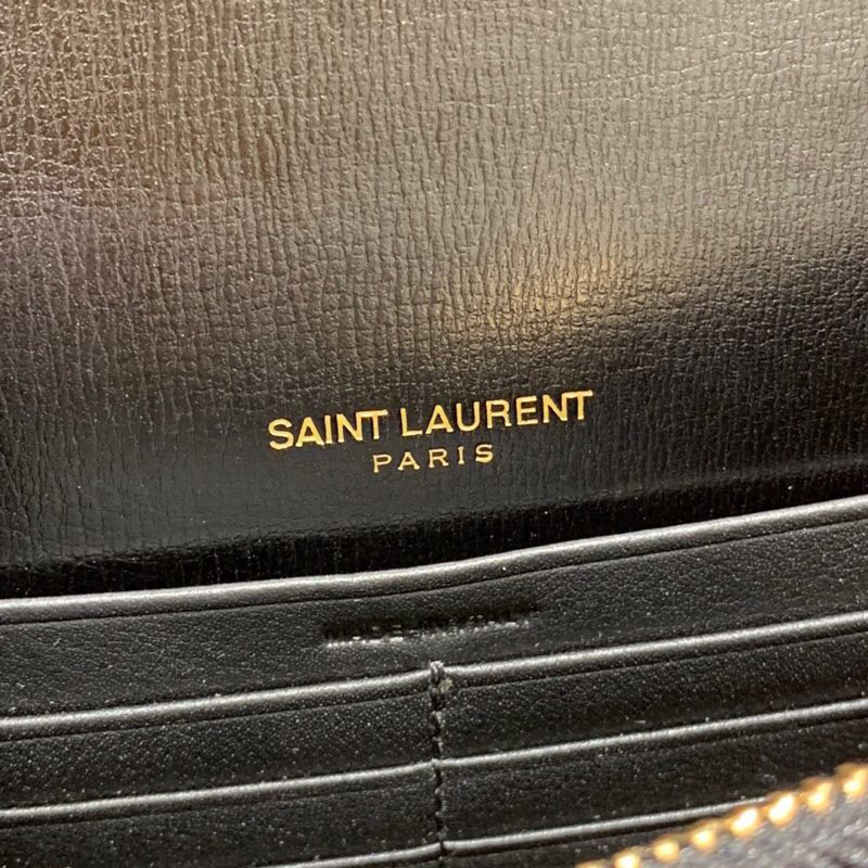 Saint Laurent Sunset Chain Wallet Black 533026