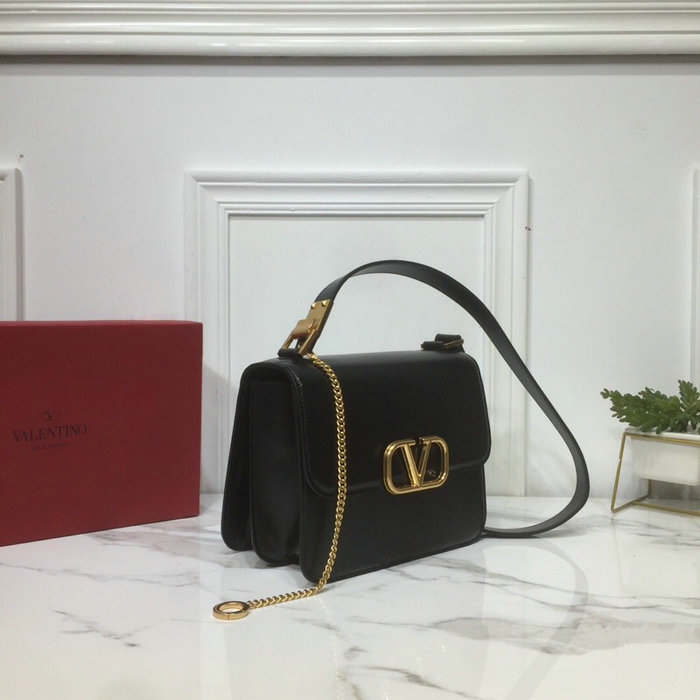 Valentino Small VSling Smooth Calfskin Shoulder Bag Black VB0007