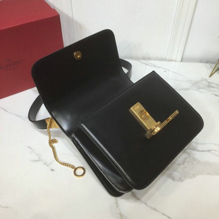 Valentino Small VSling Smooth Calfskin Shoulder Bag Black VB0007