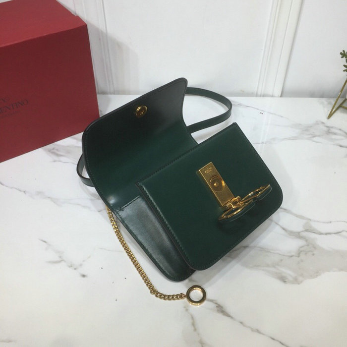 Valentino Small VSling Smooth Calfskin Shoulder Bag Green VB0005