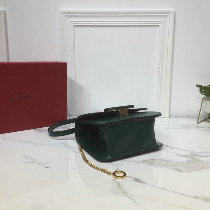 Valentino Small VSling Smooth Calfskin Shoulder Bag Green VB0005