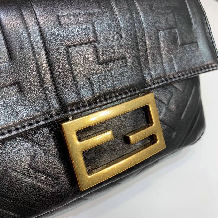 Fendi Sheepskin Leather Mini Bag Black F0191S