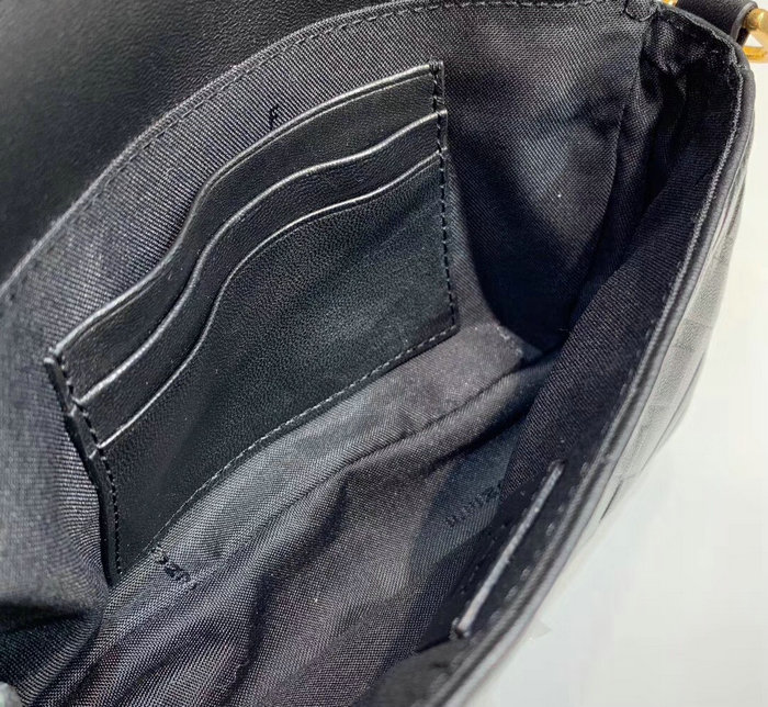 Fendi Sheepskin Leather Mini Bag Black F0191S