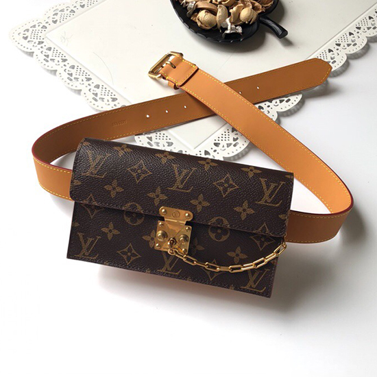 Louis Vuitton Monogram Canvas S Lock Belt Pouch PM M44667