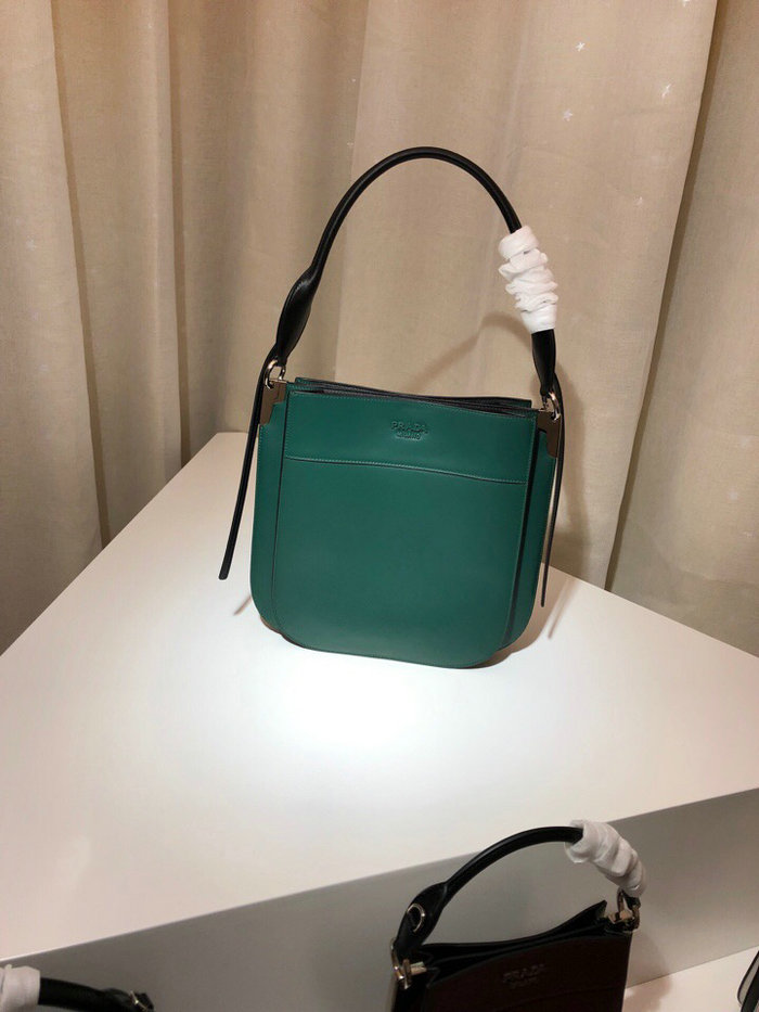 Prada Margit Leather Shoulder Bag Green 1BC076