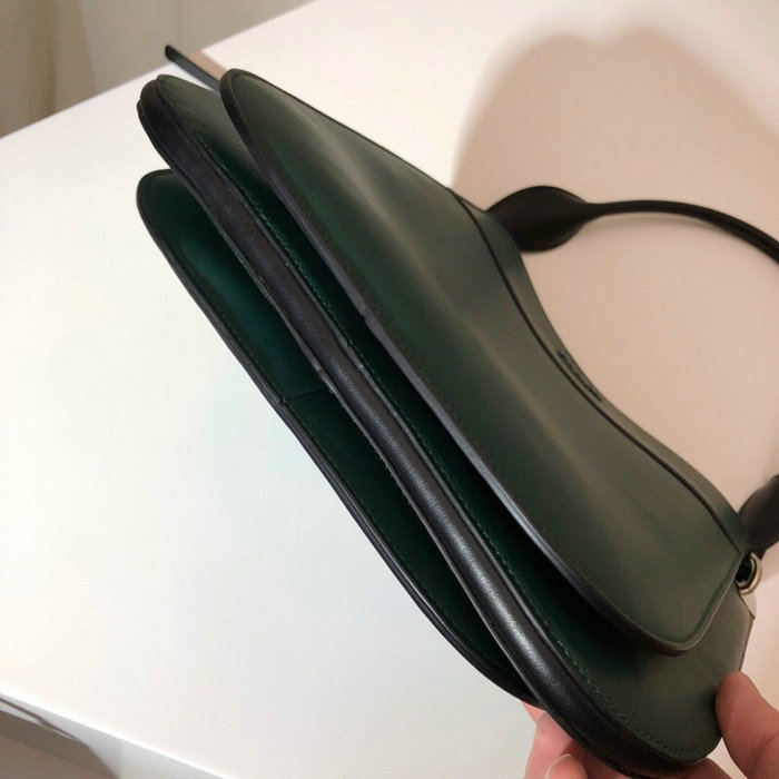 Prada Margit Leather Shoulder Bag Green 1BC076