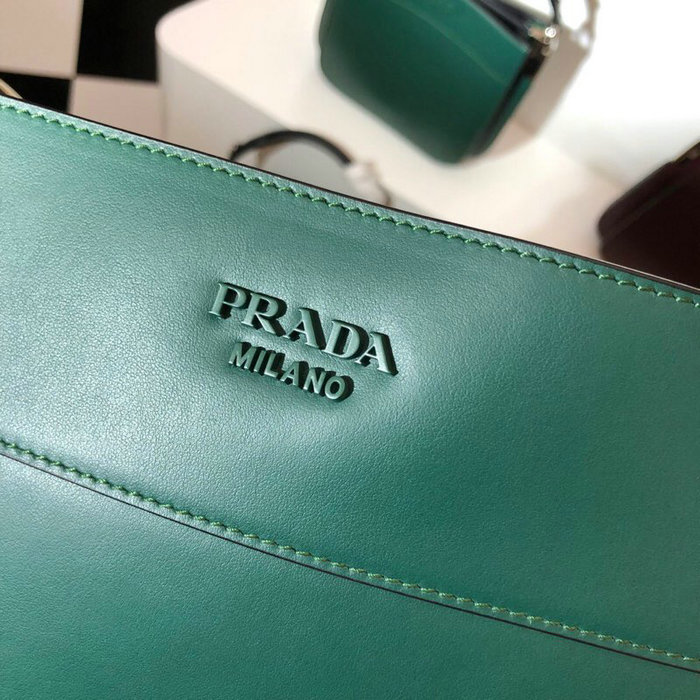 Prada Margit Leather Shoulder Bag Green 1BC076