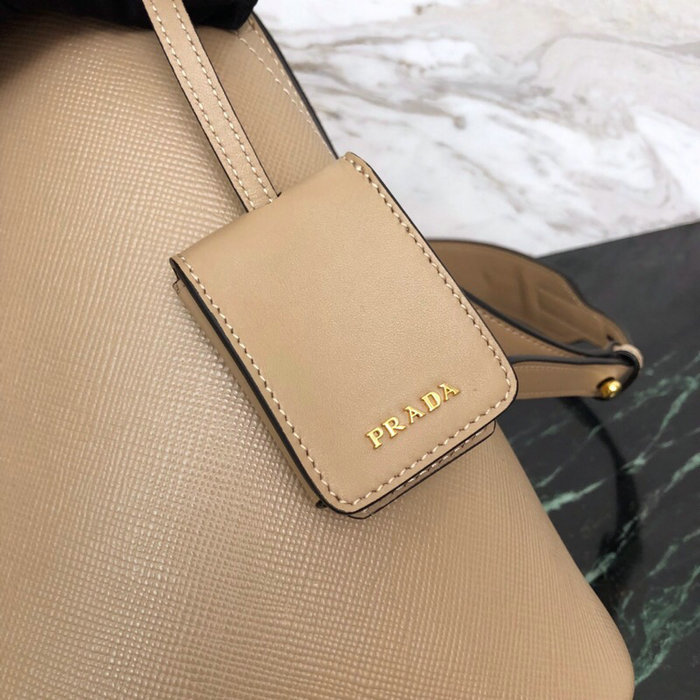 Prada Saffiano Leather Matinee Handbag Nude 1BA249