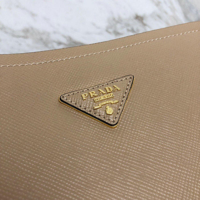 Prada Saffiano Leather Matinee Handbag Nude 1BA249