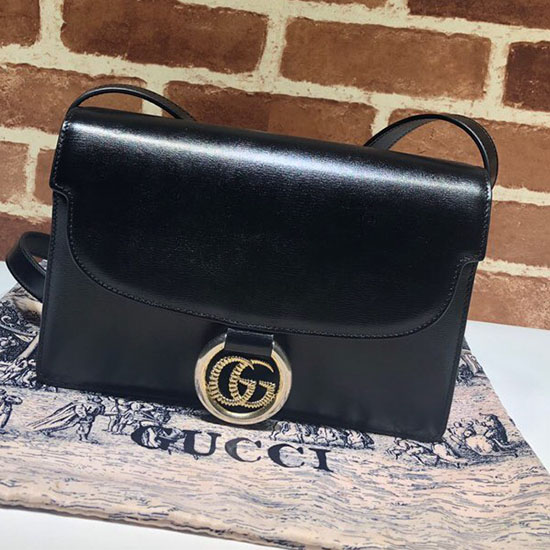 Gucci Small Leather Shoulder Bag Black 589474