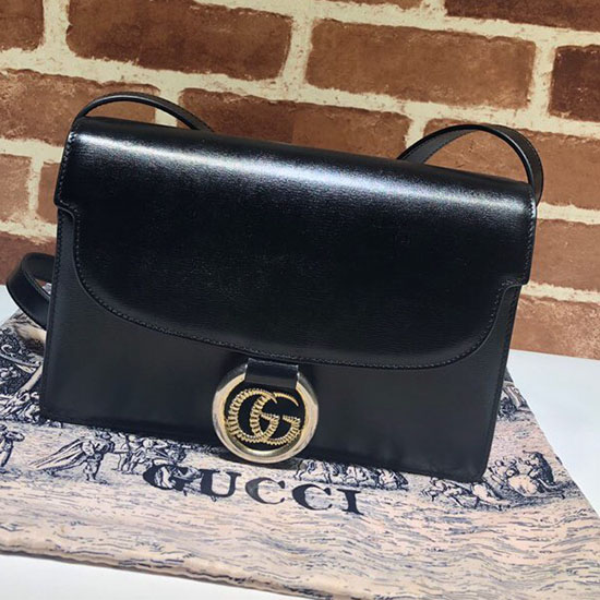 Gucci Small Leather Shoulder Bag Black 589474