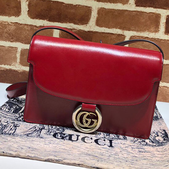 Gucci Small Leather Shoulder Bag Red 589474