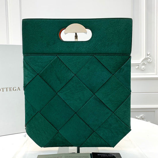 Bottega Veneta Small Slip Tote in Green Pony Lux 574154