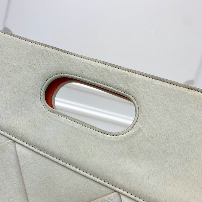 Bottega Veneta Small Slip Tote in White Pony Lux 574154