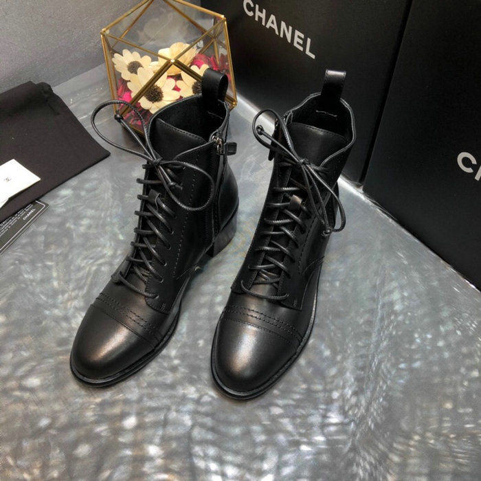 Chanel Calfskin Boots Black C10054