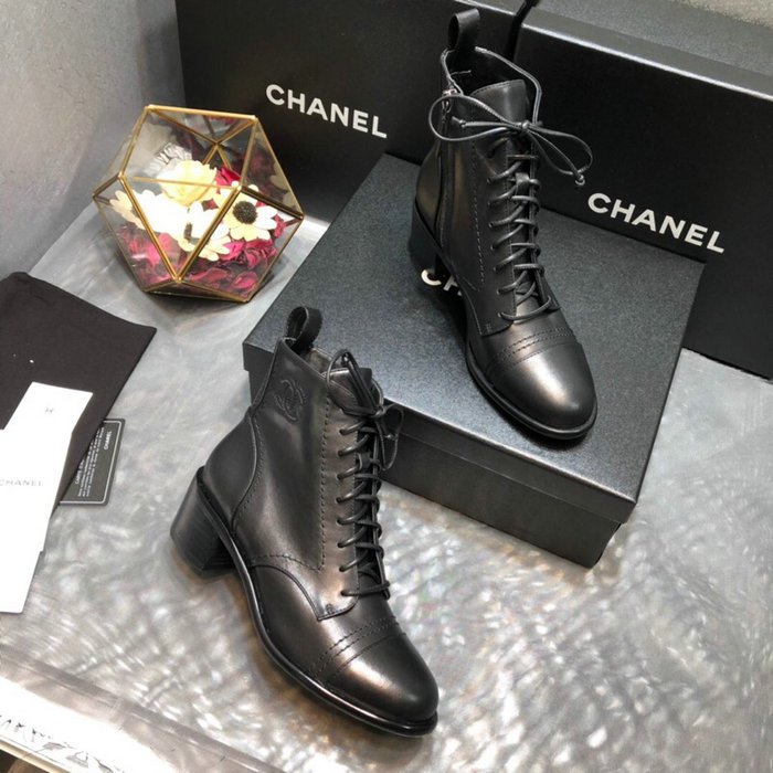 Chanel Calfskin Boots Black C10054