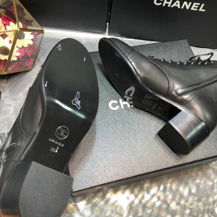 Chanel Calfskin Boots Black C10054