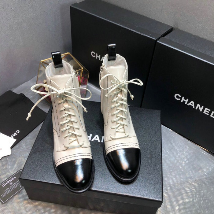 Chanel Calfskin Boots White C10054