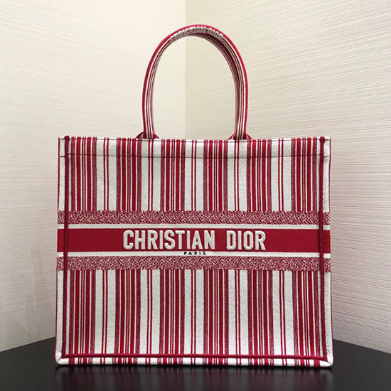 Dior Oblique Book Tote Red D10041