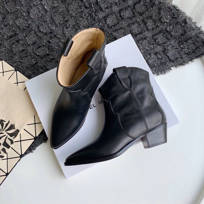 Isabel Marant Calfskin Ankle Boots Black S10051