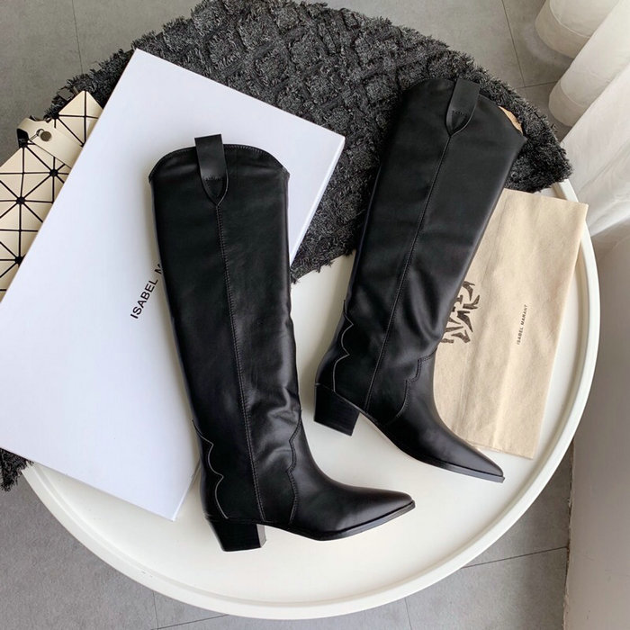 Isabel Marant Calfskin High Boots Black S10052