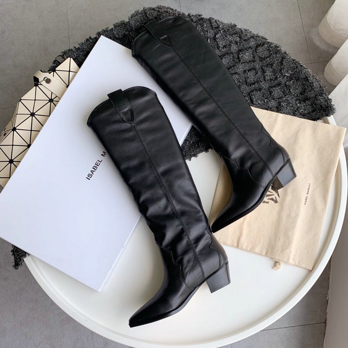 Isabel Marant Calfskin High Boots Black S10052