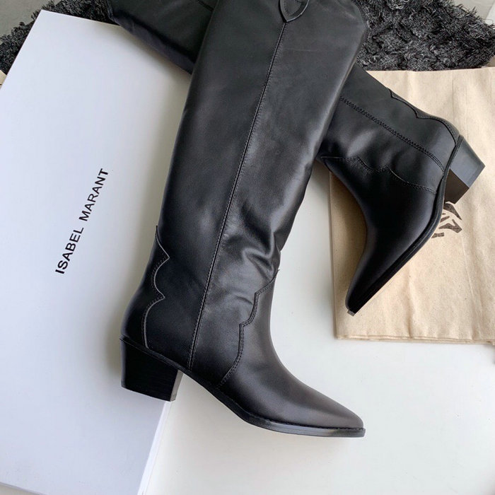 Isabel Marant Calfskin High Boots Black S10052