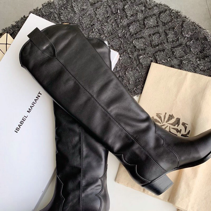 Isabel Marant Calfskin High Boots Black S10052