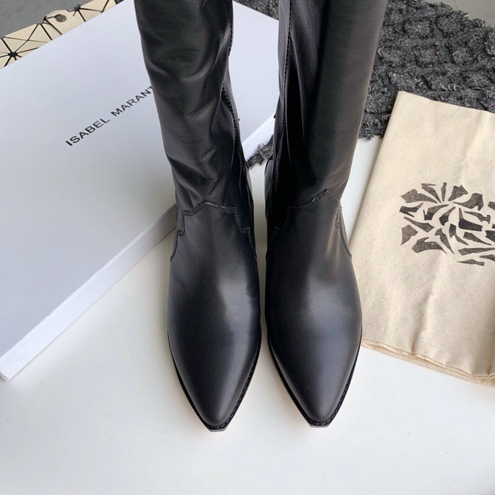 Isabel Marant Calfskin High Boots Black S10052