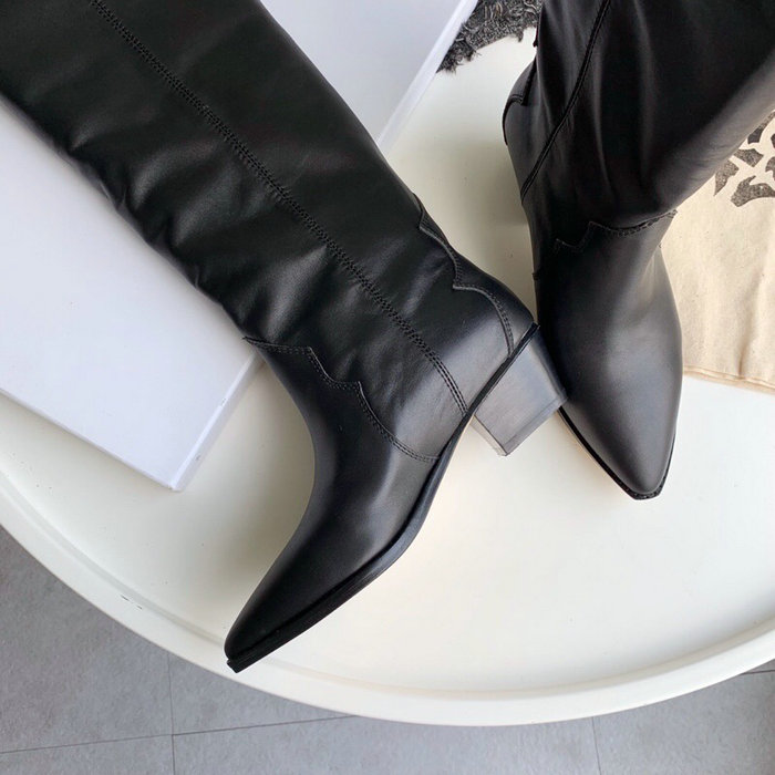 Isabel Marant Calfskin High Boots Black S10052