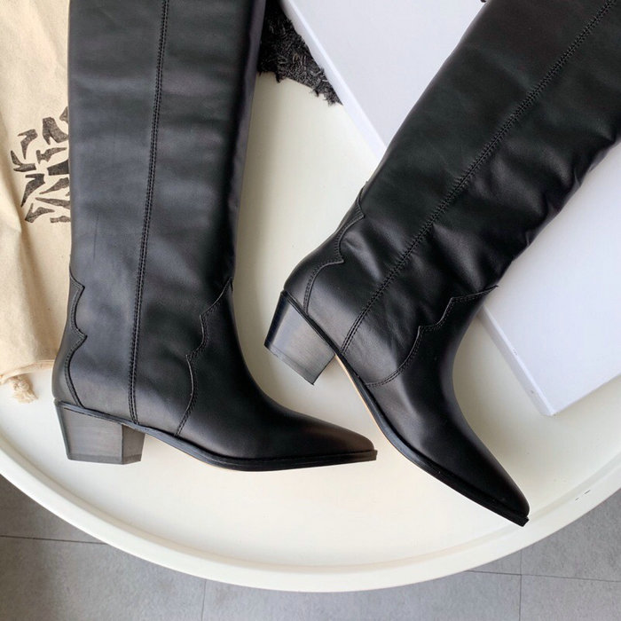 Isabel Marant Calfskin High Boots Black S10052