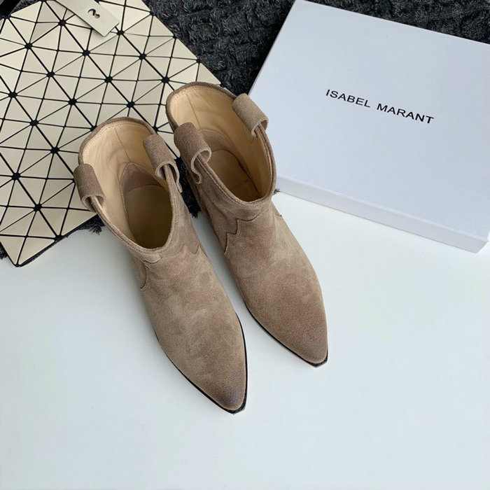 Isabel Marant Suede Ankle Boots Beige S10051