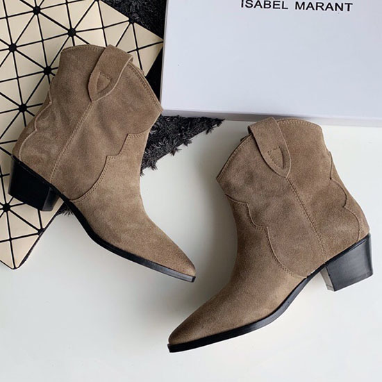 Isabel Marant Suede Ankle Boots Beige S10051