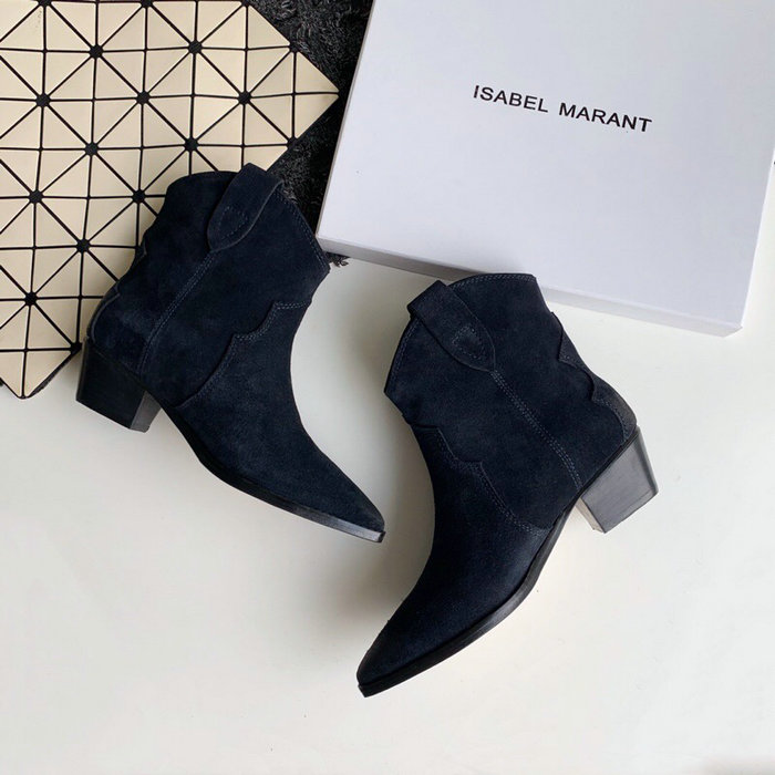 Isabel Marant Suede Ankle Boots Black S10051