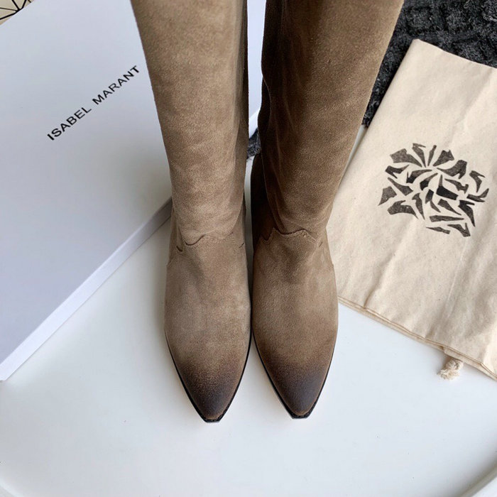 Isabel Marant Suede High Boots Beige S10052